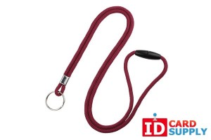 Maroon 1/8" Round Lanyard with Breakaway Feature and Split Ring | QTY:100