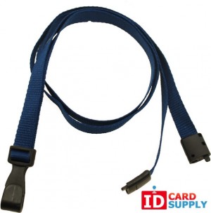 Navy Blue Lanyard (Eco Friendly) Made from Recycled PET w/Plastic Hook | QTY:100