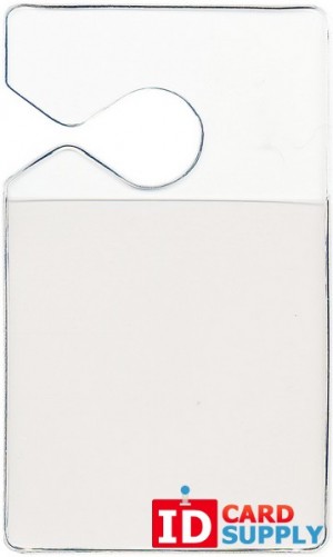 QTY: 100 | Clear Vertical Hanging Tag Holder 