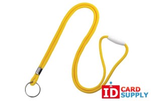 Yellow Round 1/8" Lanyard with Breakaway Feature and Split Ring | QTY:100