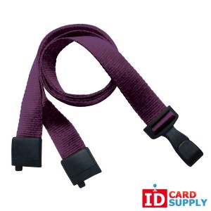 5/8'' (16mm) Purple Lanyard w/Recycled PET Breakaway Strap, "No-Twist" Hook | QTY:1000