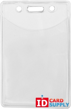 Vertical Badge Holder Clear Vinyl w/slot and chain holes (pack of 100)
