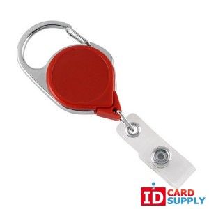 Carabiner Badge Reel w/ Belt Clip | Red | Pack of 25