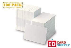 100 White CR80 Standard PVC Cards (30 mil) 