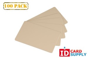 Tan Standard Size Graphics Quality PVC Cards (Standard Credit Card Size) - 100 Pack