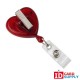 Heart-Shaped Badge Reel With Strap (Translucent)